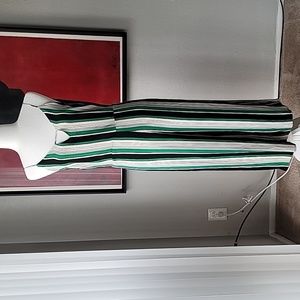 Lumiere/VICI Striped Sleeveless Jumpsuit, Size Small, Color Cream/Green/Black